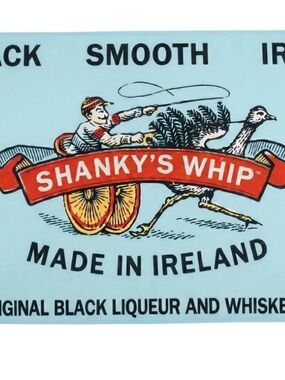 Shanky's Whip Vintage Style flag - Red & Light Blue